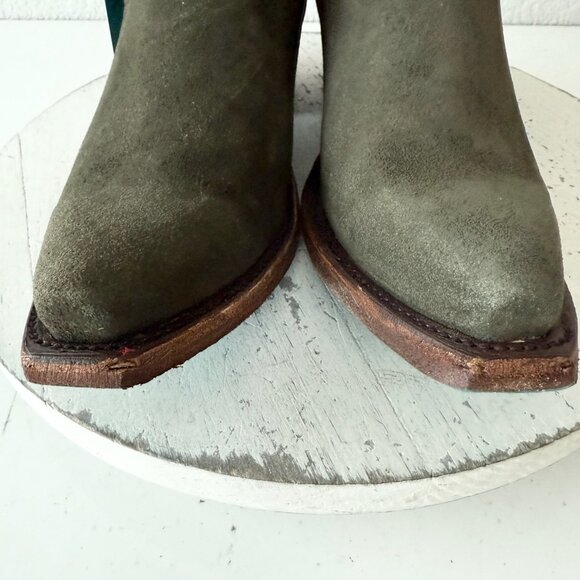 Lane EMMA JANE Womens Cowboy Bootie 6.5 Green Western Cowgirl Short Ankle Boots - Picture 5 of 11